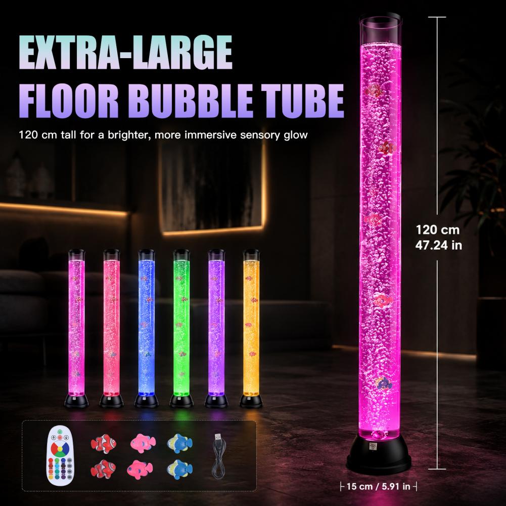 Fish Aquarium Youtube Relaxing - Lámpara de tubo con burbujas y