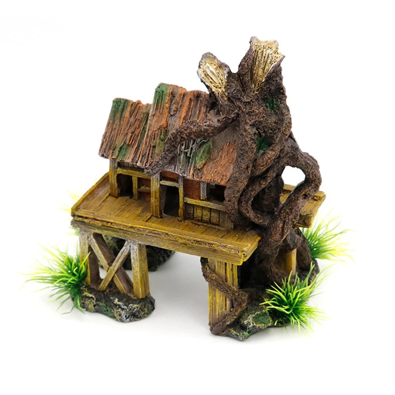 Aquarium Fish House - Decoración de acuario A71Z, peces artificiales,
