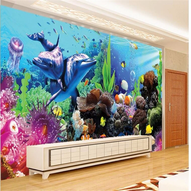 Aquarium Fish Live Wallpaper - Papel tapiz 3D personalizado de beibehang