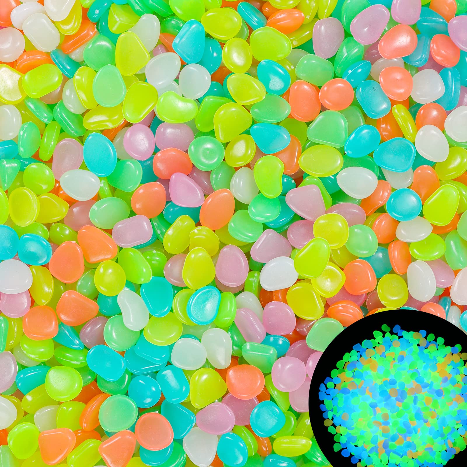 Aquarium Fish That Glow In The Dark - 100 Uds. De guijarros que brillan