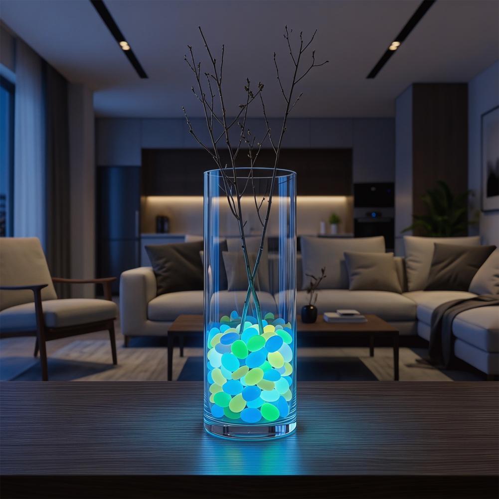 Aquarium Fish That Glow In The Dark - Piedras Decorativas Luminosas para Jardín, Piedras