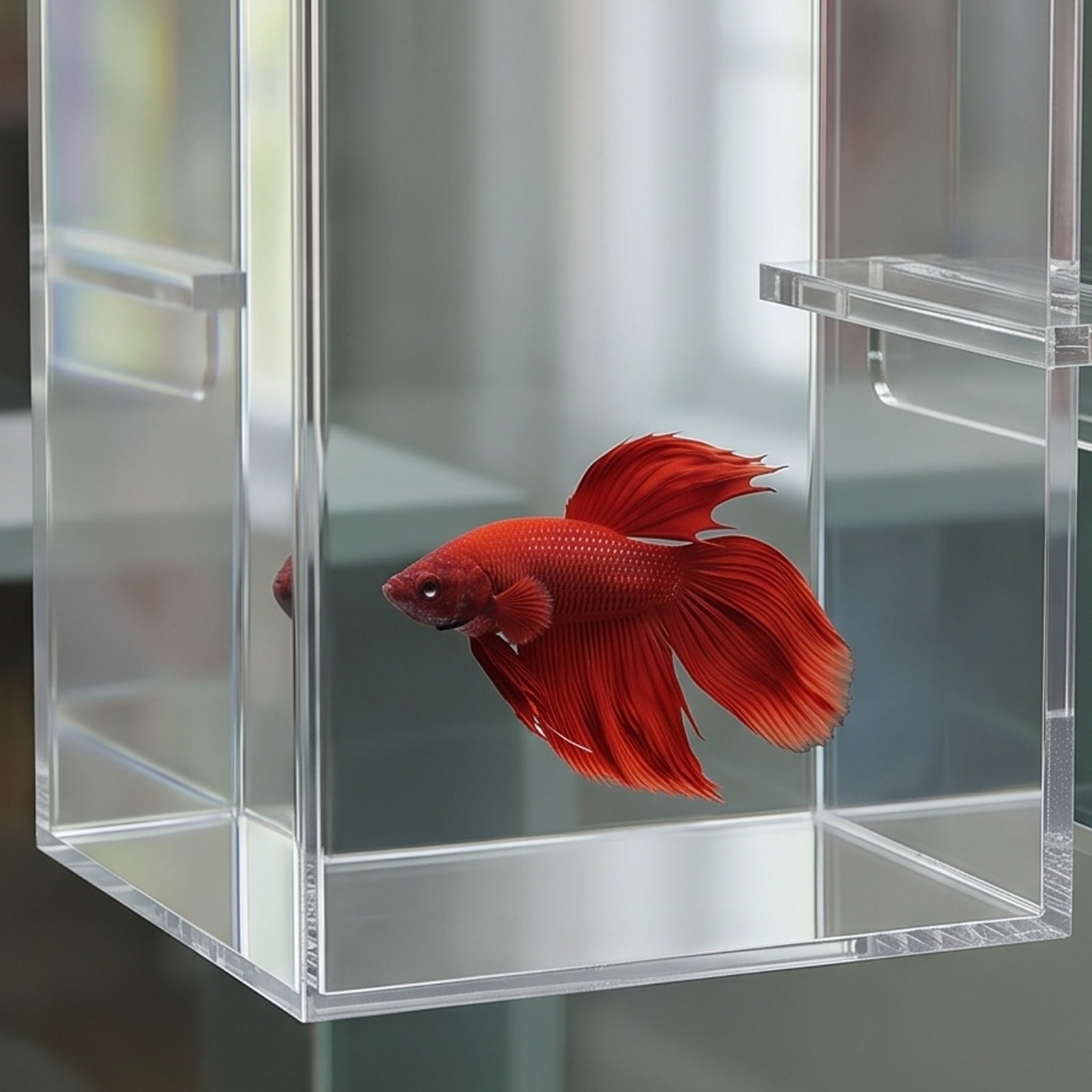 Acuario de Acrílico Transparen - Aquarium Fish Betta reseña y precio