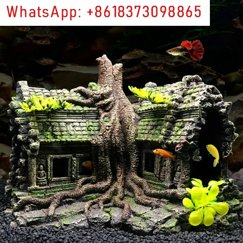 Casa de Árbol de Resina, Decor - Aquarium Fish House reseña y precio