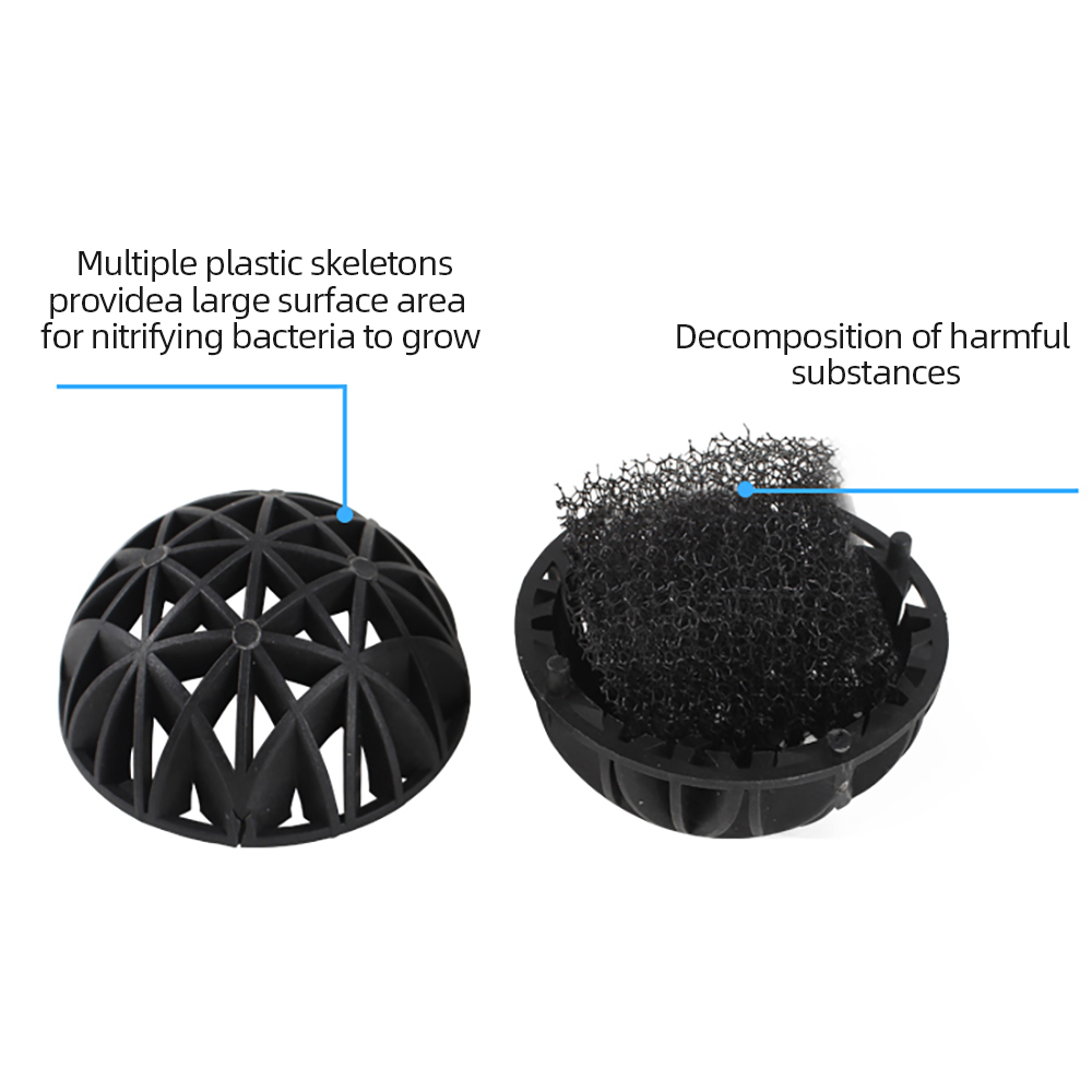 Bolas biógenas de cuero negro  - Aquarium Fish House reseña y precio